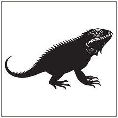 Obraz premium silhouette of a lizard