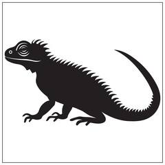 Obraz premium silhouette of a lizard