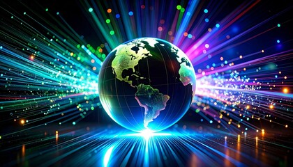 Obraz premium The essence of data is captured in vibrant colors. 