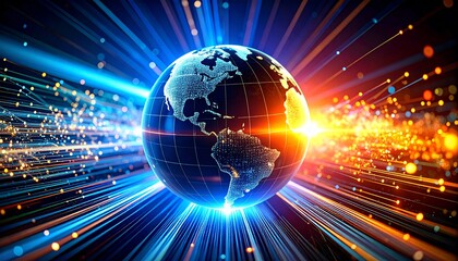 Fototapeta premium A visual representation of global connectivity. 