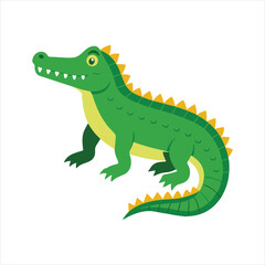 Nile crocodile silhouette vector
