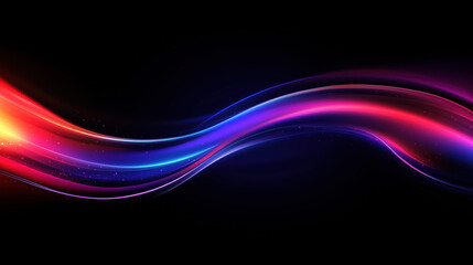 Fototapeta premium Neon light wave with glowing colors