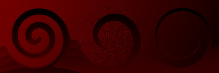 Abstract red black banner background. Graphic design banner pattern background template with dynamic curve shapes. vector