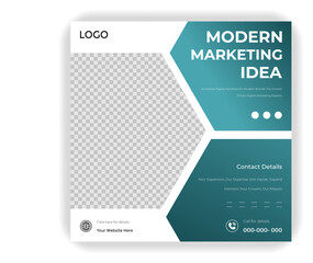 Gradient business square flyer design template