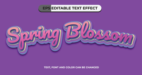 Spring Blossom Editable Vector Text Effect 