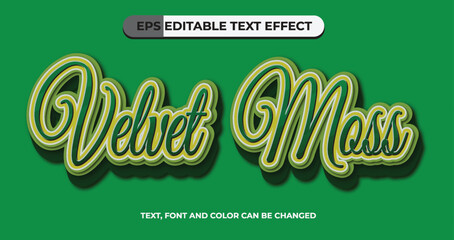 Velvet Moss Editable Vector Text Effect 