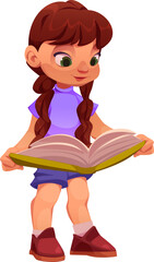 Girl Reading Book
