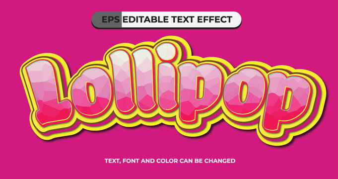 Lollipop Editable Vector Text Effect
