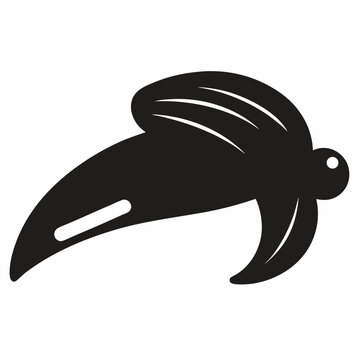 black hair side view clip art preview