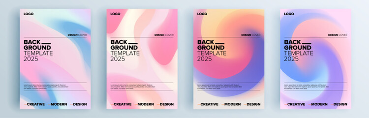 Modern abstract covers set, minimal covers design. Colorful geometric background, vector illustration.