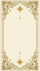 Obraz premium Islamic Greeting Card with Gold Crescent and Pattern