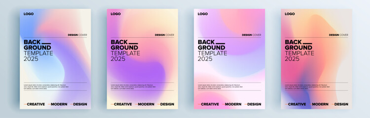 Modern abstract covers set, minimal covers design. Colorful geometric background, vector illustration.