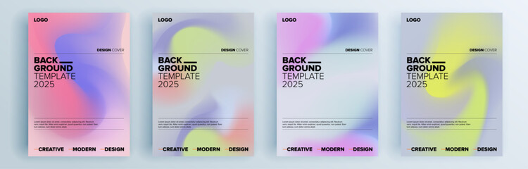 Modern abstract covers set, minimal covers design. Colorful geometric background, vector illustration.