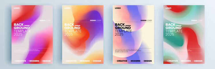 Modern abstract covers set, minimal covers design. Colorful geometric background, vector illustration.