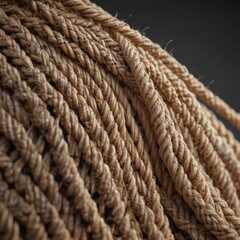Severed rope fibers, extreme close-up, showing frayed ends under tension ,  design element,  pressure,  weathered