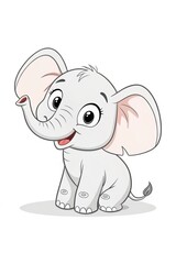 Fototapeta premium Animal Coloring Page, Preschool Coloring Page, Coloring Pages For Kids, cartoon coloring pages for Toddlers, Preschoolers 