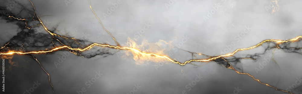 Aufkleber dynamic gray marble texture with lightning strikes abstract background digital art modern aesthetic