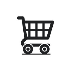Shopping Cart Icon Silhouette Vector Graphic Design Template