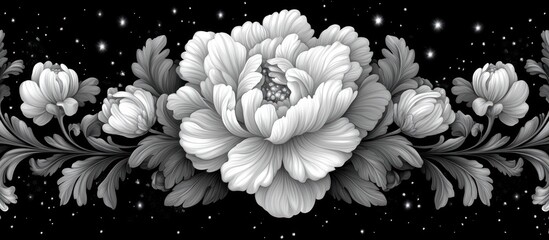 Monochromatic Floral Design: Elegant Peonies and Twinkling Stars