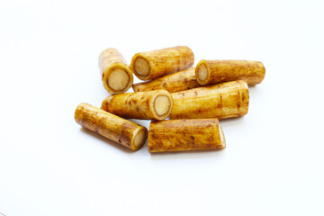 Fresh burdock roots or gobo roots