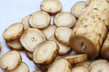 Fresh burdock roots or gobo roots