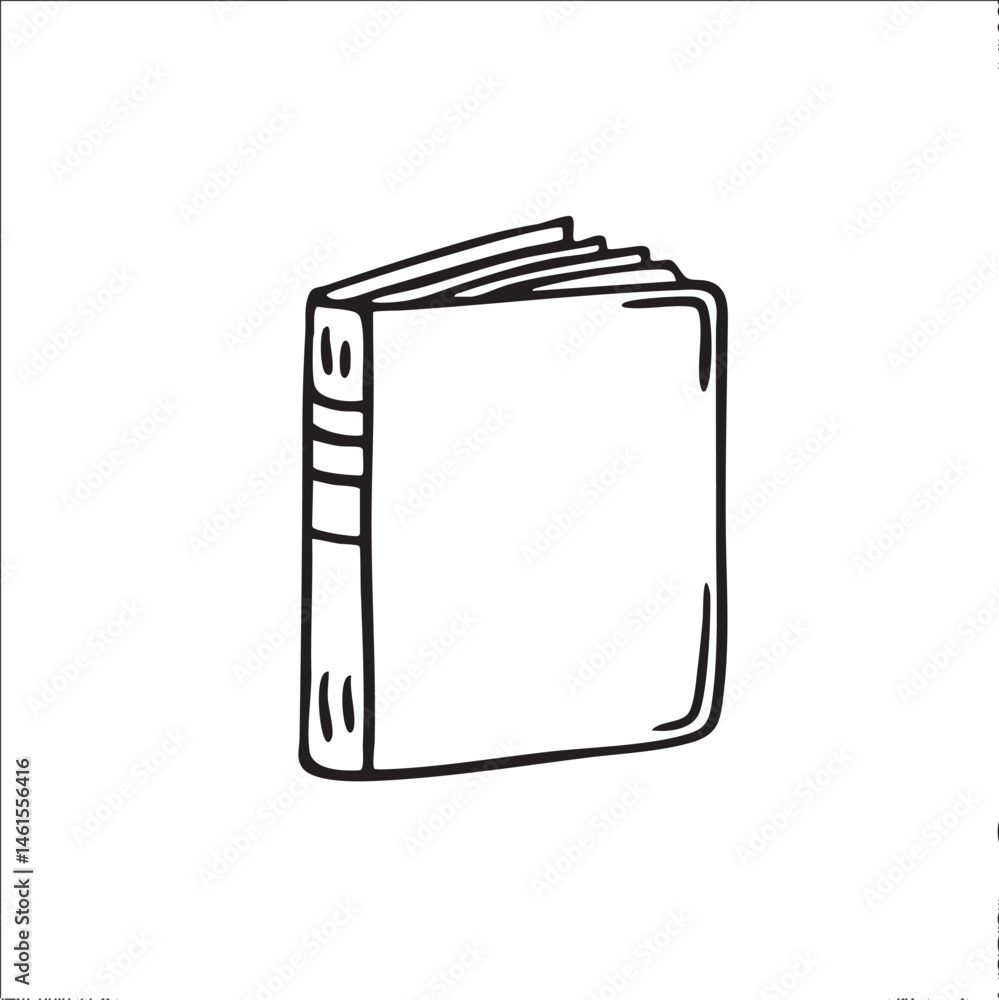 Poster a simple open book rests on a flat surface.