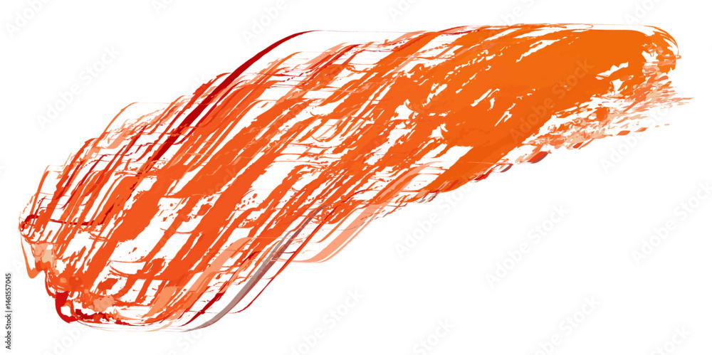 Poster abstract wave grunge orange and red brush stroke on white background creating a dynamic and textured