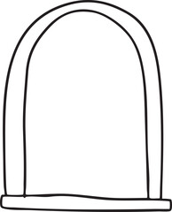 A simple elegant arched doorway