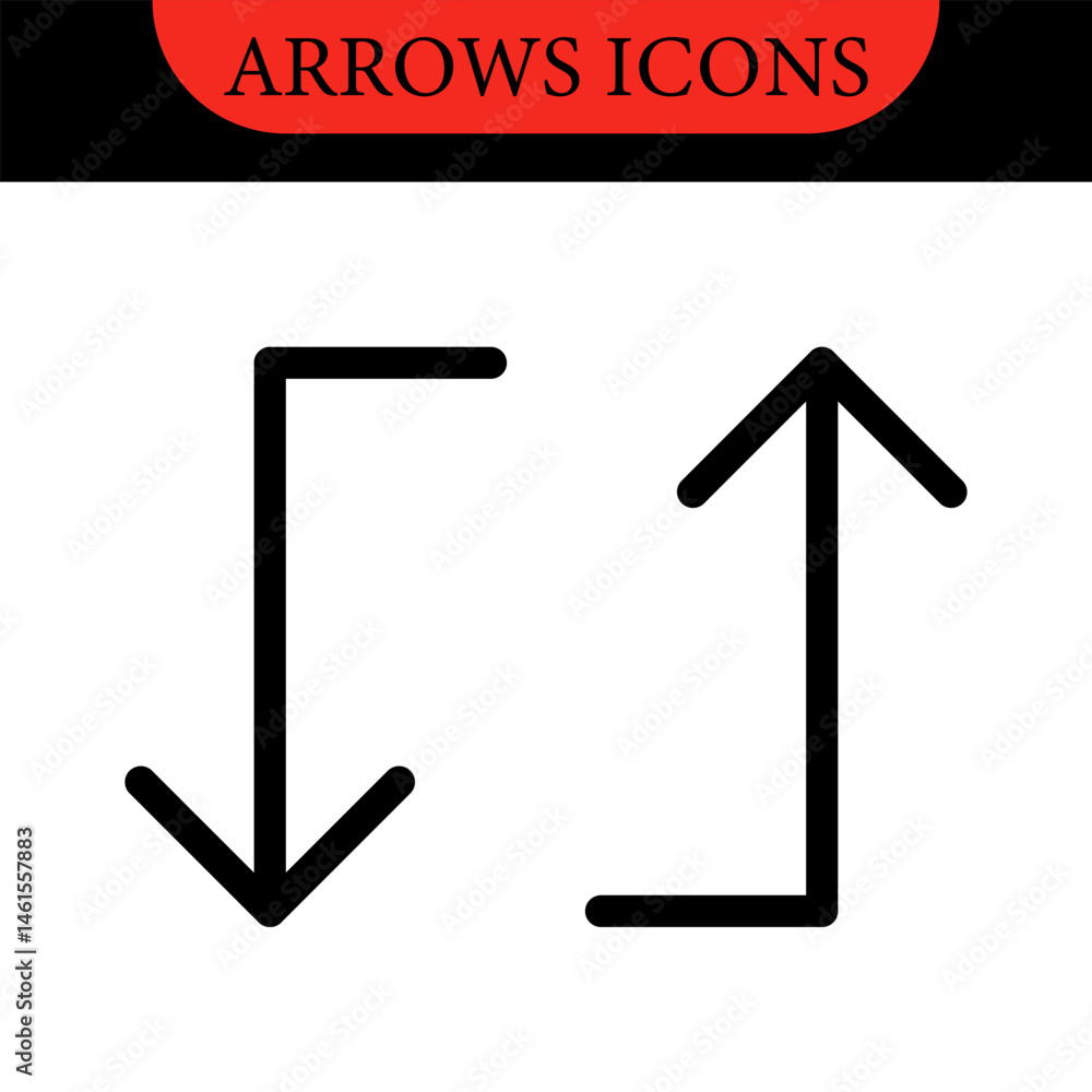 Aufkleber arrows big black set of web icons in line style. arrow collection signs for web and mobile app. arro