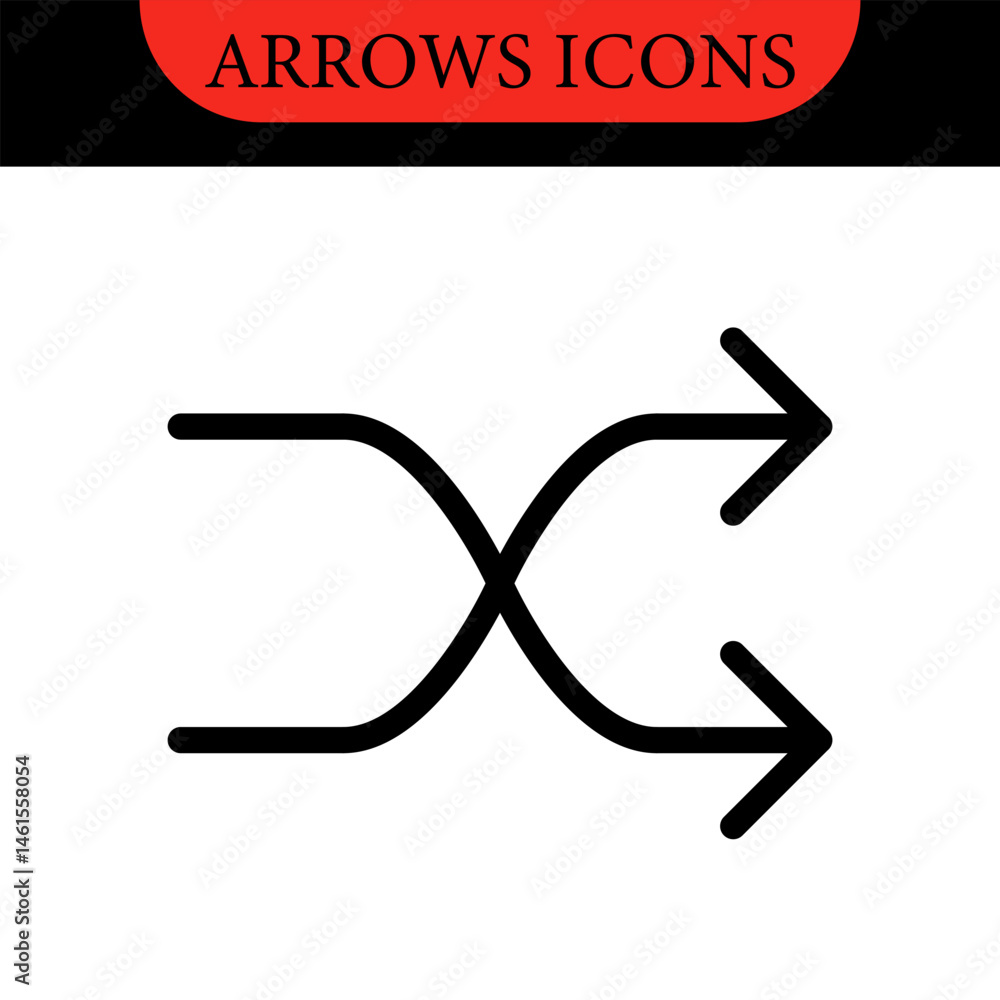 Poster arrows big black set of web icons in line style. arrow collection signs for web and mobile app. arro