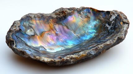 Colorful fossilized shell
