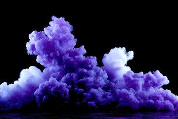 Fototapeta premium Purple smoke cloud in motion creates striking abstract art