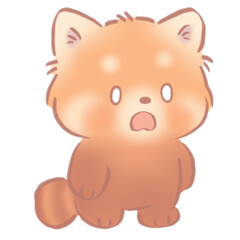 Surprised Red Panda Chibi