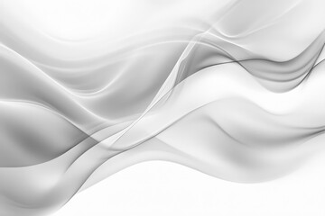Abstract design of flowing, grey shapes on a white background.