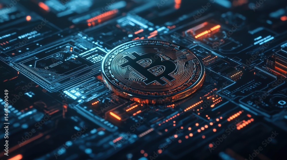 Aufkleber a visually stunning cryptocurrency payment page with digital coins and blockchain security features.