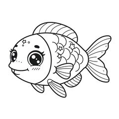 Whimsical Happy Fish Illustration