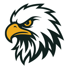 Fototapeta premium Eagle Bird Face Illustration in High Resolution Vector