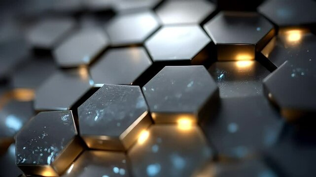 Minimalist shield pattern background in matte titanium