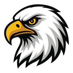 Fototapeta premium Majestic Eagle Face Vector in Detailed Illustration Style