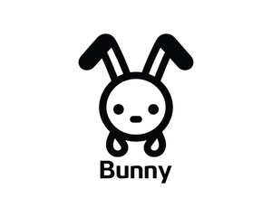 Simple and clean bunny logo for children’s brands