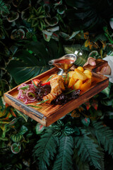 Fresh meat with a side dish for you