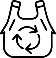 LDPE plastic icon in black outline. Recycling, packaging, environment