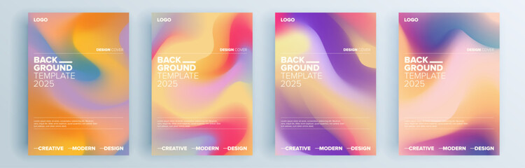 Modern abstract covers set, minimal covers design. Colorful geometric background, vector illustration.