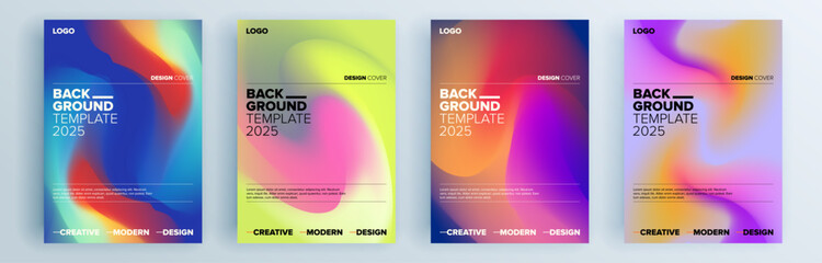 Modern abstract covers set, minimal covers design. Colorful geometric background, vector illustration.