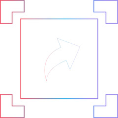 Snap Click Data Forward Gradient Outline Icon