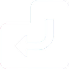 Enter Key Icon Gradient Outline