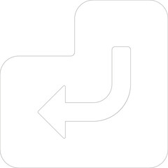 Enter Key Icon Outline Icon