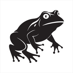 American bullfrog  silhouette vector