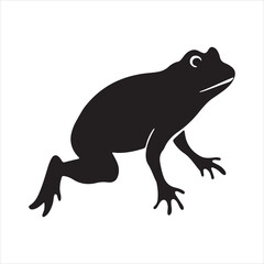 American bullfrog  silhouette vector