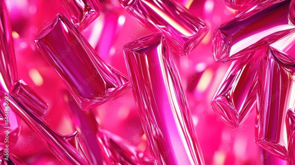Aufkleber abstract background with many pink glossy arrows pointing in different directions.